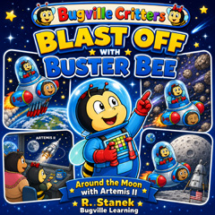 Cover of Blast Off With Buster Bee Around the Moon with Artemis II